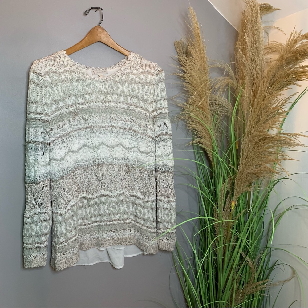 Dressbarn Patterned Layered Sweater - Picture 3 of 15